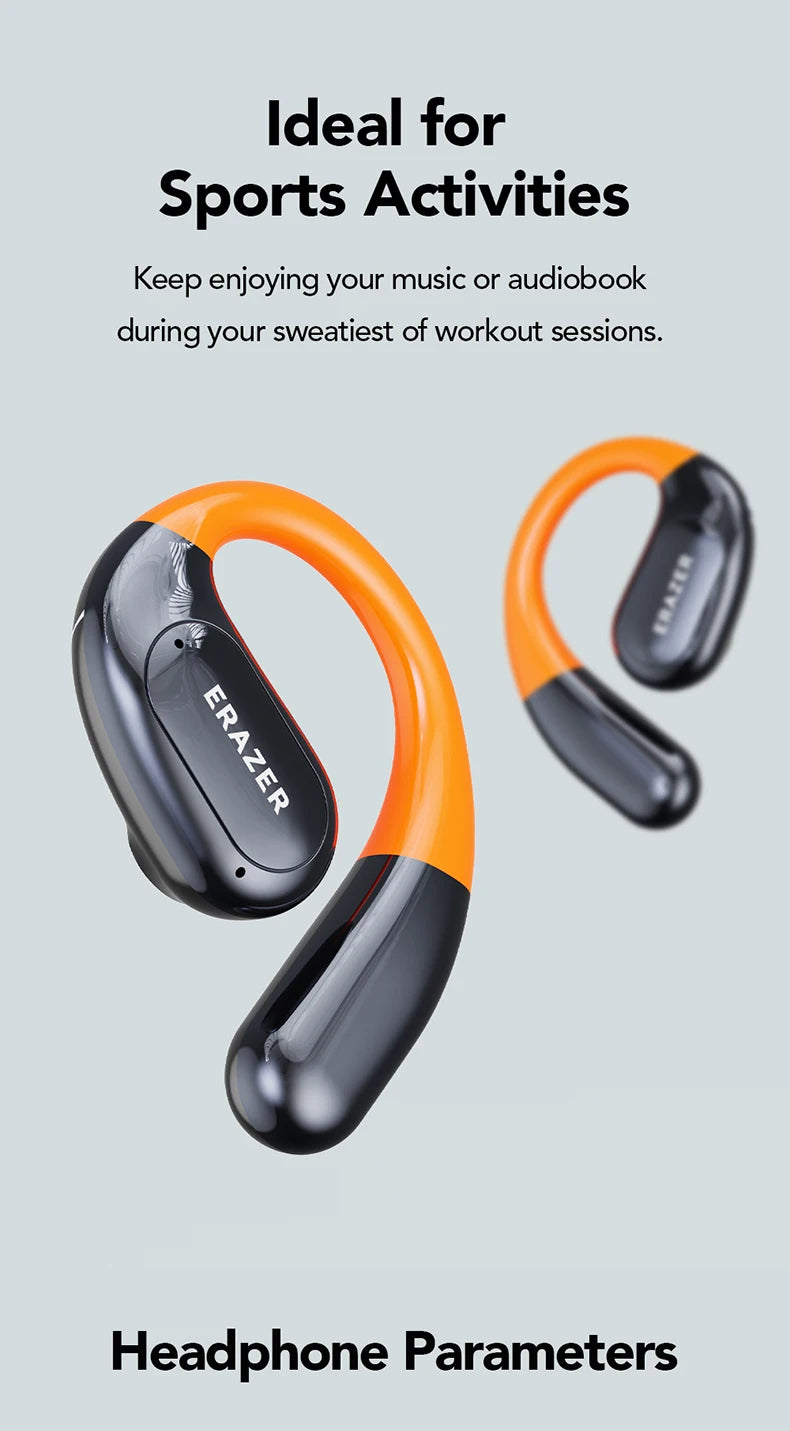 NE27 Bluetooth V5.4 Earphones OWS Sports Bluetooth Wireless Headphones AI Translator Earbuds LCD Touch Screen Open-Ear