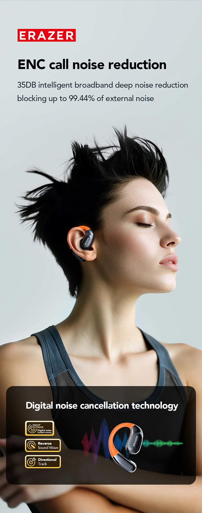 NE27 Bluetooth V5.4 Earphones OWS Sports Bluetooth Wireless Headphones AI Translator Earbuds LCD Touch Screen Open-Ear